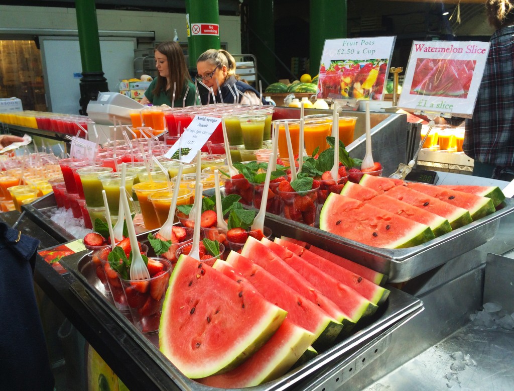 Stand de jus de fruits frais