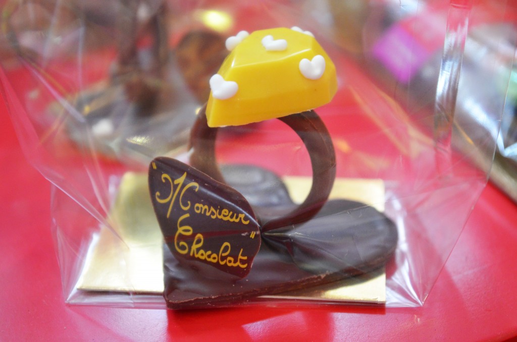 Bague en chocolat