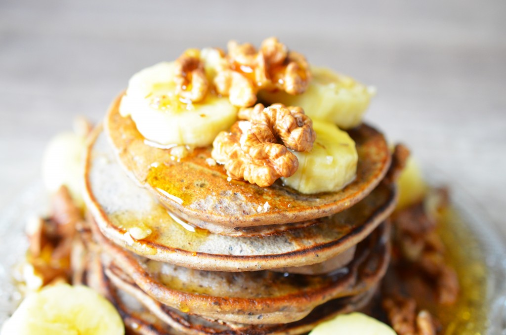 Zoom pancakes vegan à la banane